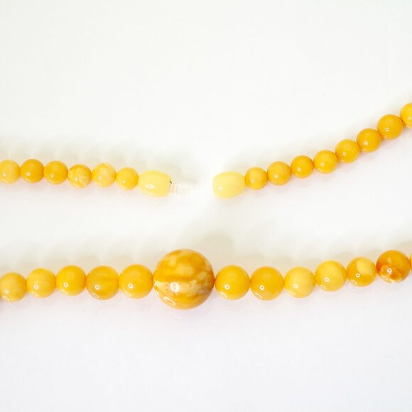 100% NATURAL Handmade Butterscotch Amber Necklace, Real Amber Bead Jewelry - Picture 4 of 6